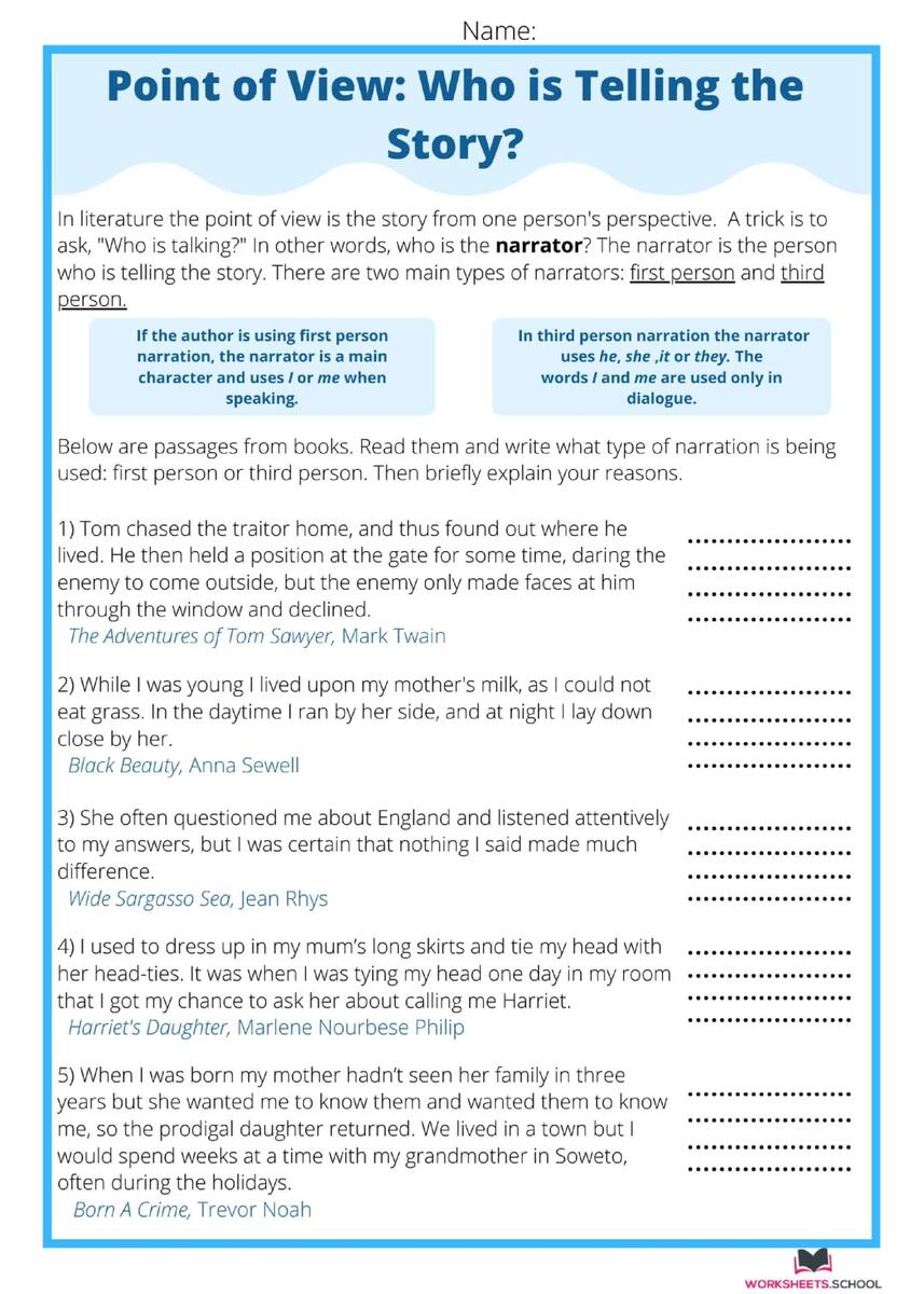 10 Best Point Of View Worksheets FREE EduWorksheets 10 Best Point Of View Worksheets FREE EduWorksheets