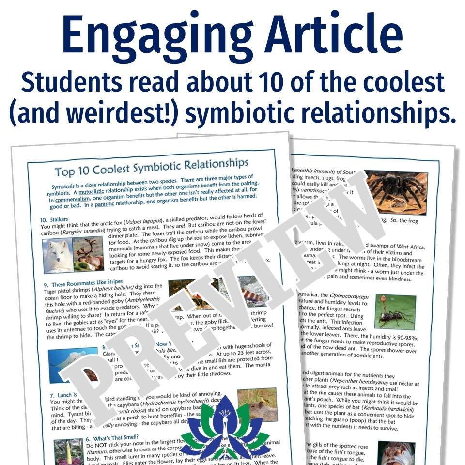 10 Coolest Examples Of Symbiosis Article And Worksheet Flying Colors Science 10 Coolest Examples Of Symbiosis Article And Worksheet Flying Colors Science