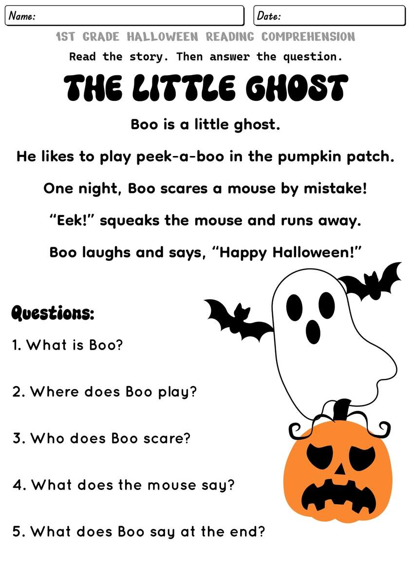 Color By Sight Word Halloween Worksheets For First Graders