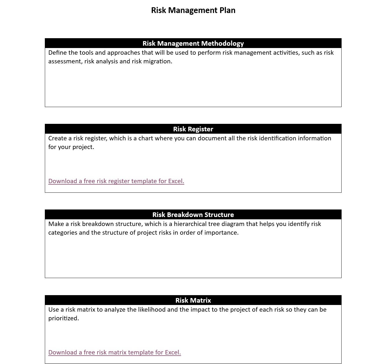 12 Free Risk Management Templates For Excel Word 12 Free Risk Management Templates For Excel Word