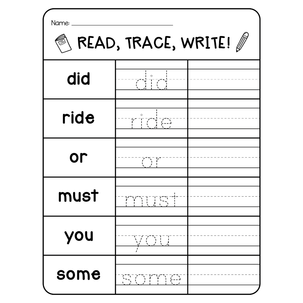 120 Sight Words Read Trace Write 6 Sight Words Per Worksheet For 1st Grade Made By Teachers 120 Sight Words Read Trace Write 6 Sight Words Per Worksheet For 1st Grade Made By Teachers