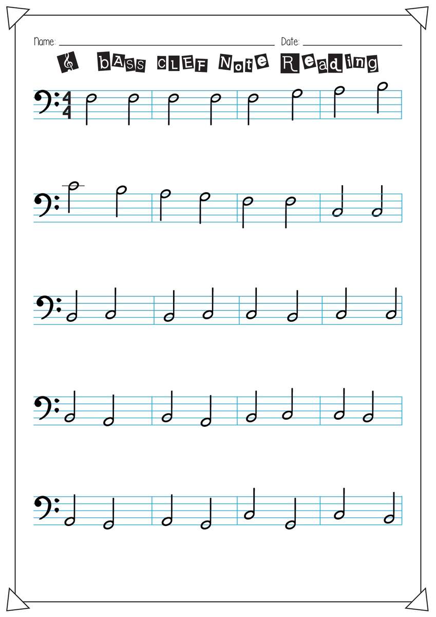 FREE Printable Music Note Naming Worksheets Presto Its Music Worksheets Library