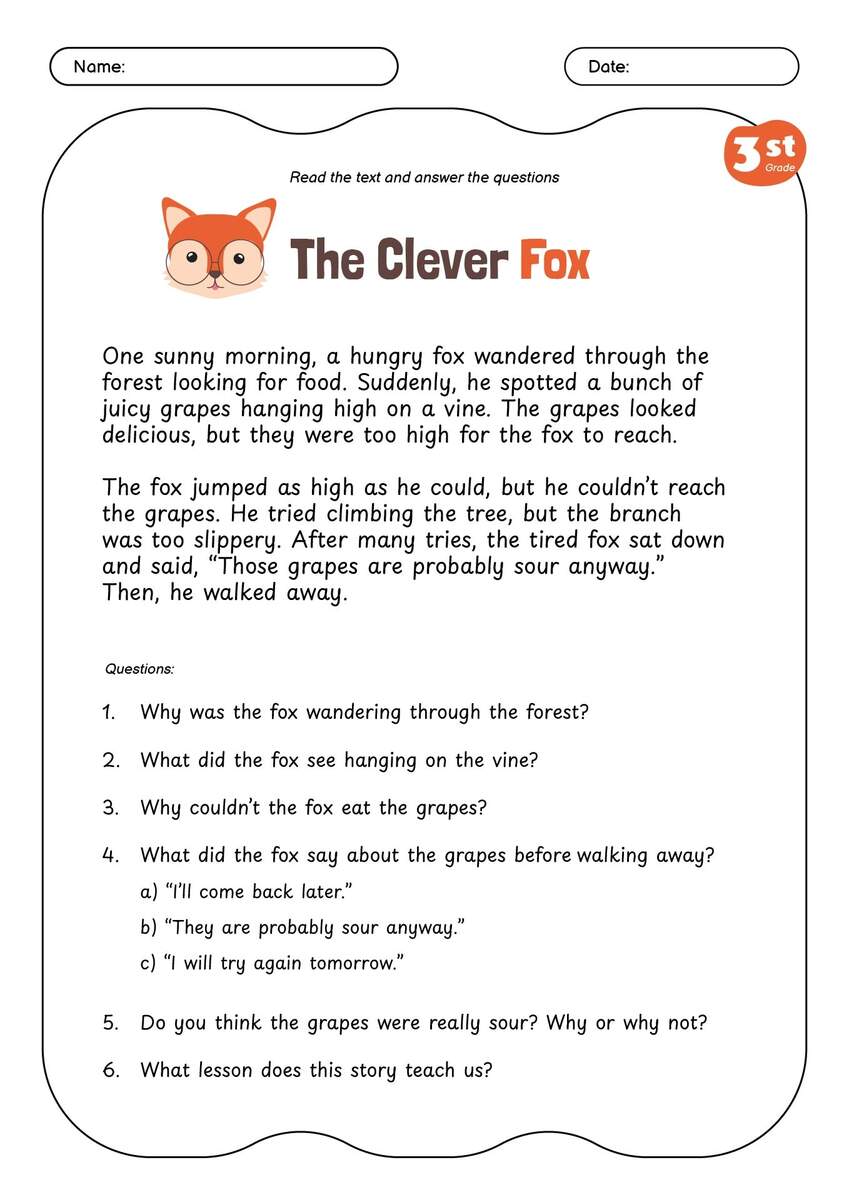 14 Early Reading Comprehension Worksheets Free PDF At Worksheeto
