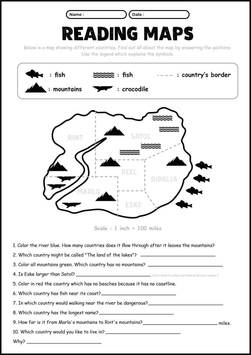 14 Map Key Worksheets Free PDF At Worksheeto