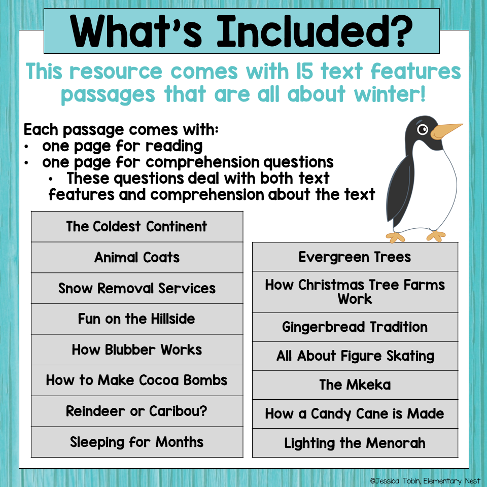 Nonfiction Text Features Activities For Informational Text Worksheets And Assessments A Love Of Teaching Kim Miller