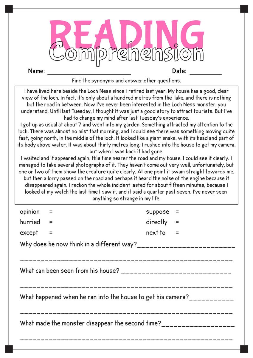 16 Comprehension Reading English Worksheets Free PDF At Worksheeto FREE Simplified Reading Comprehension Worksheets