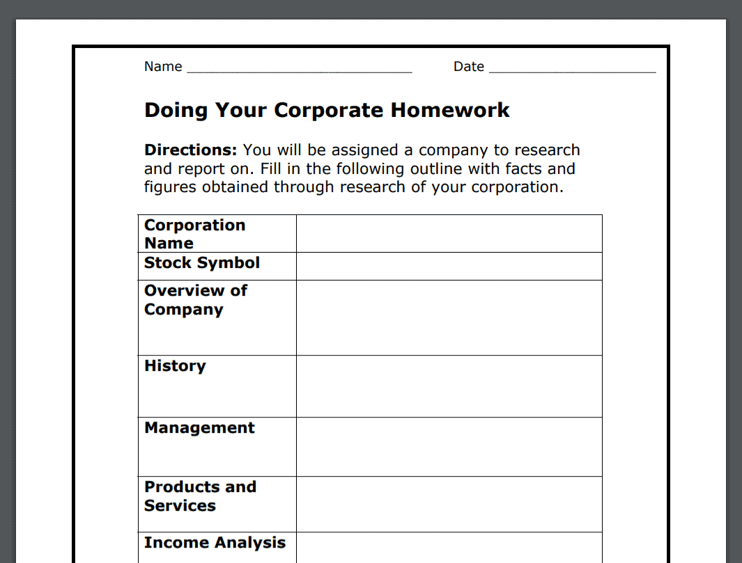 17 Stock Market Worksheets PDFs Plus Stock Market Lessons 17 Stock Market Worksheets PDFs Plus Stock Market Lessons