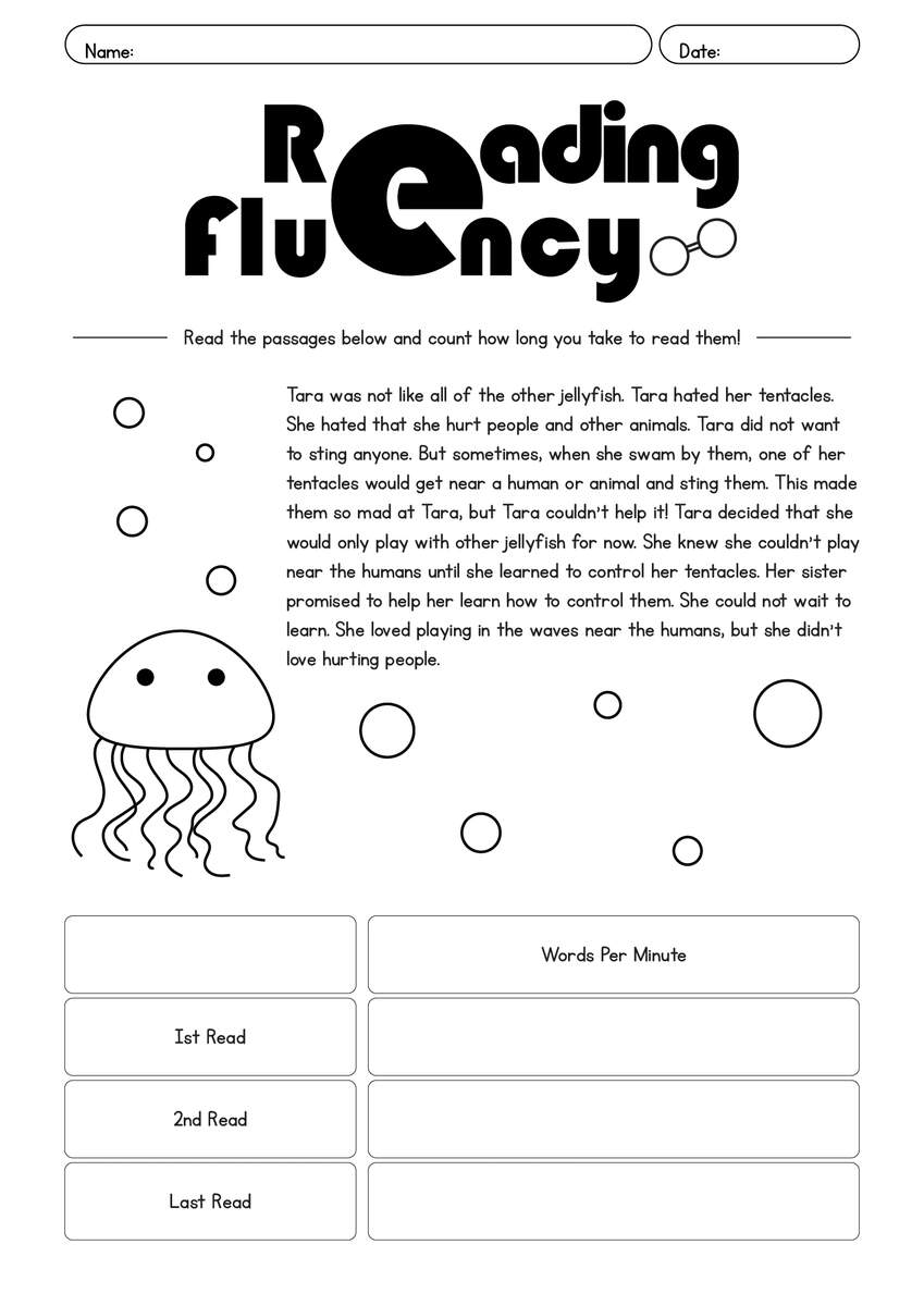 18 First Grade Reading Fluency Worksheets Free PDF At Worksheeto