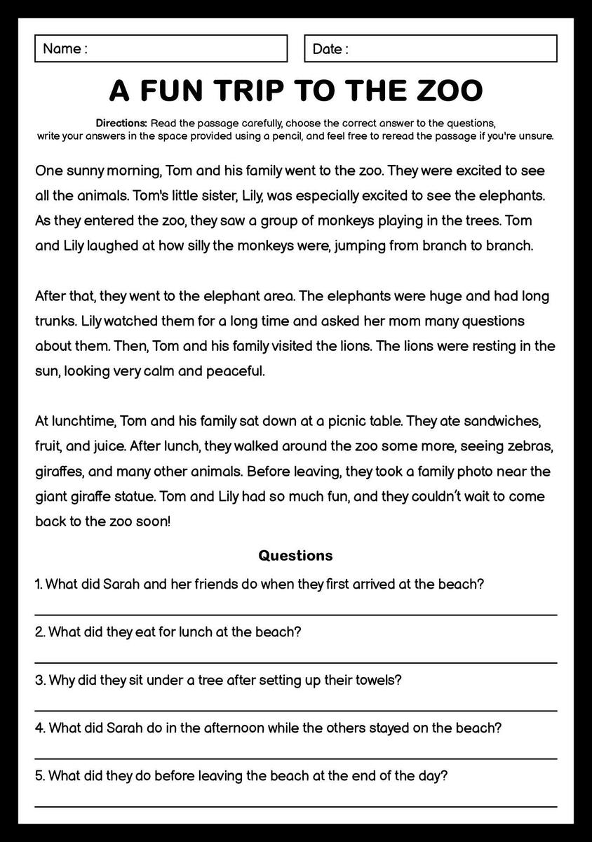 Free Reading Comprehension Worksheet For 5th Grade Download Free Reading Comprehension Worksheet For 5th Grade Png Images Free Worksheets On Clipart Library