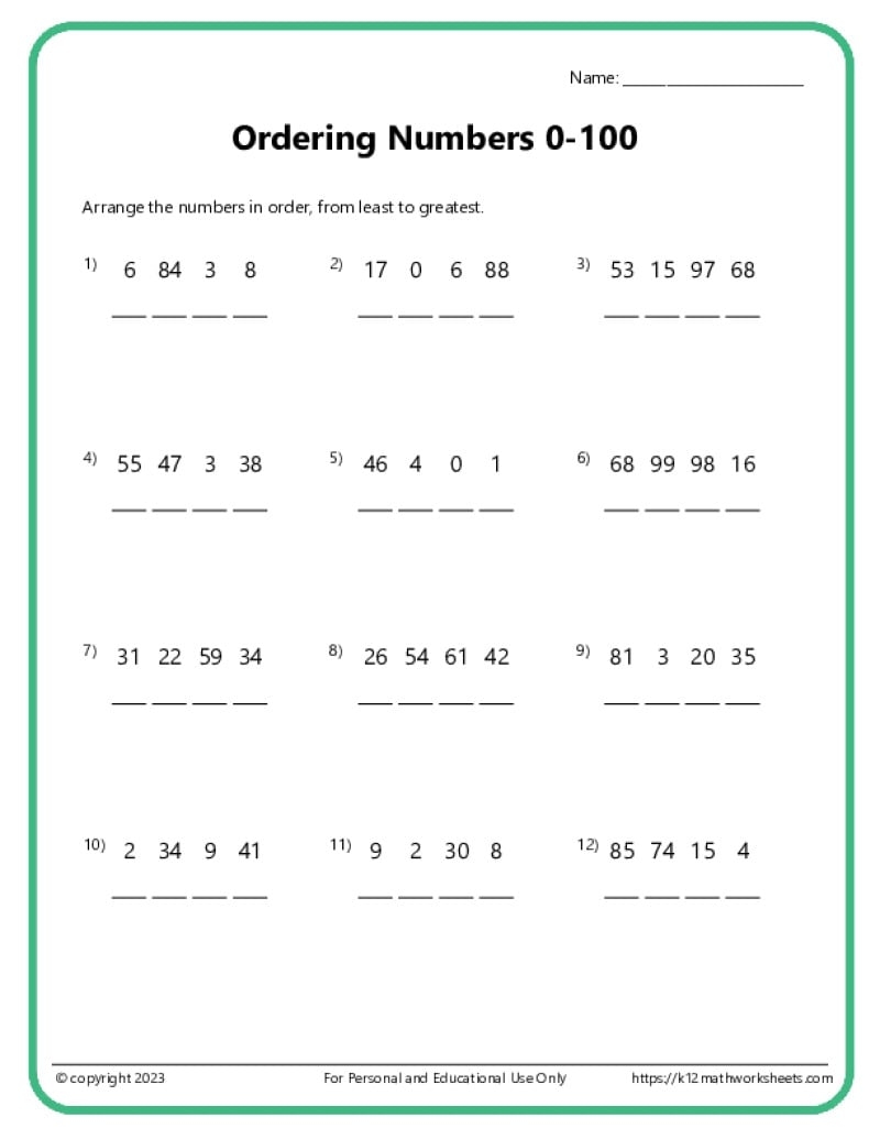 Read Write Order And Compare Numbers To At Least 1 000 000 And Determine The Value Of Each Digit Archives Master The Curriculum