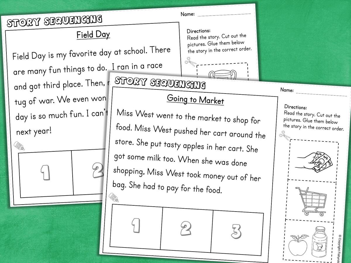 1st Grade Reading Comprehension Story Sequencing Cut Glue Worksheets Homeschool Printables Learn To Read Etsy Israel 14 Story Sequencing Worksheets 3rd Grade Free PDF At Worksheeto