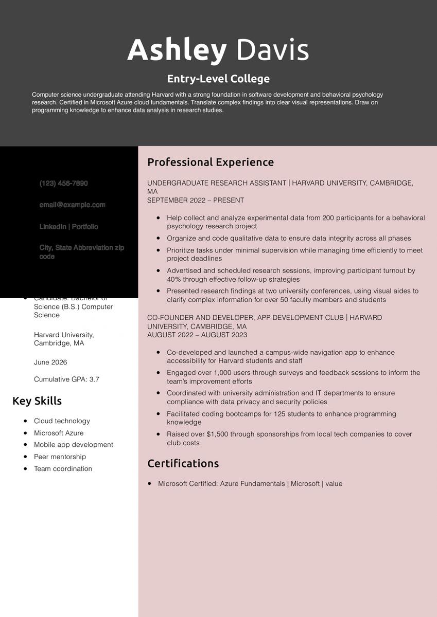 20 Best College Resume Examples And Templates For 2025
