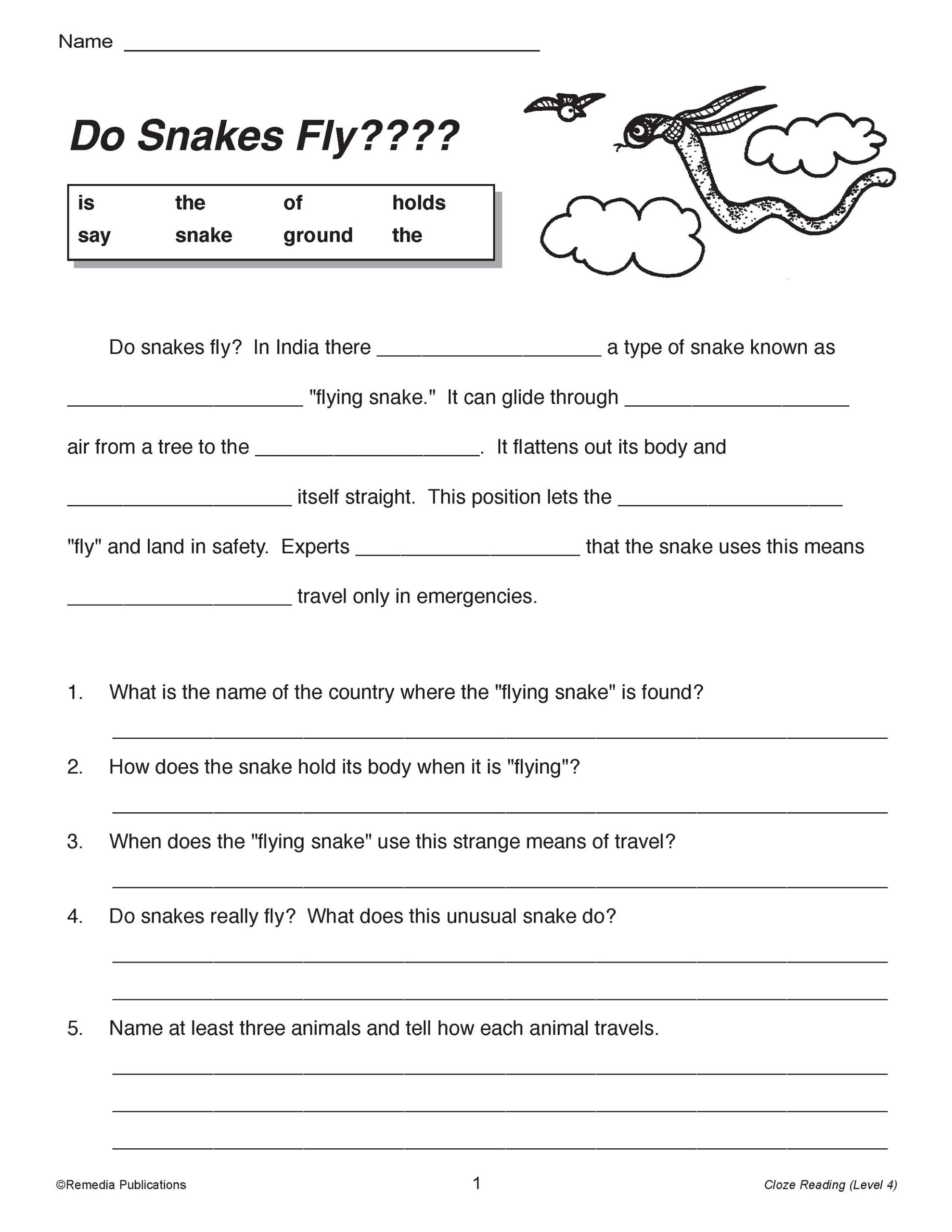 20 Cloze Reading Passages And Comprehension Activities Reading Level 4 Etsy 20 Cloze Reading Passages And Comprehension Activities Reading Level 4 Etsy