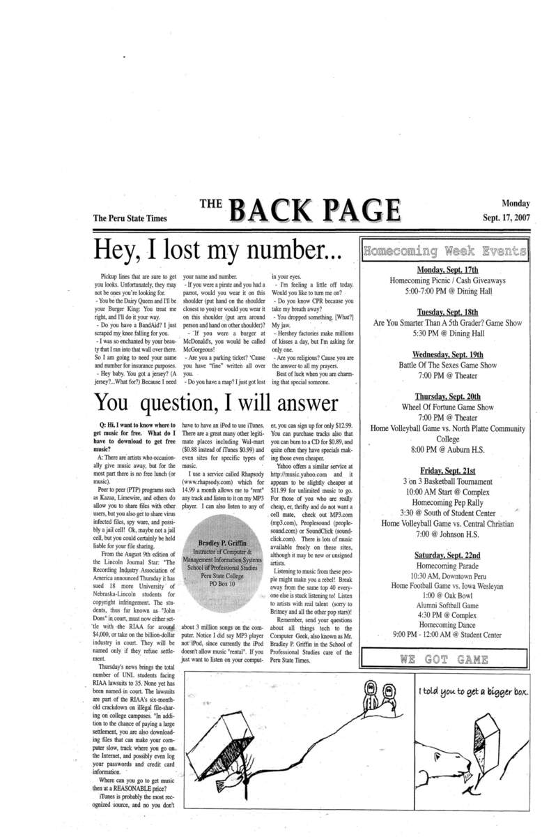 2007 2008 Peru State Times Peru NE Issues 1 10 By Peru State College Library Issuu 2007 2008 Peru State Times Peru NE Issues 1 10 By Peru State College Library Issuu