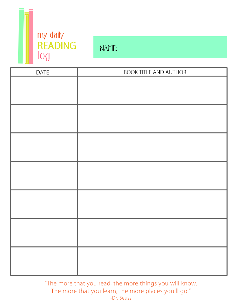 25 Creative Reading Log Ideas For Kids Teaching Expertise FREE Printable Homeschool Book Log Reading Log For Kids
