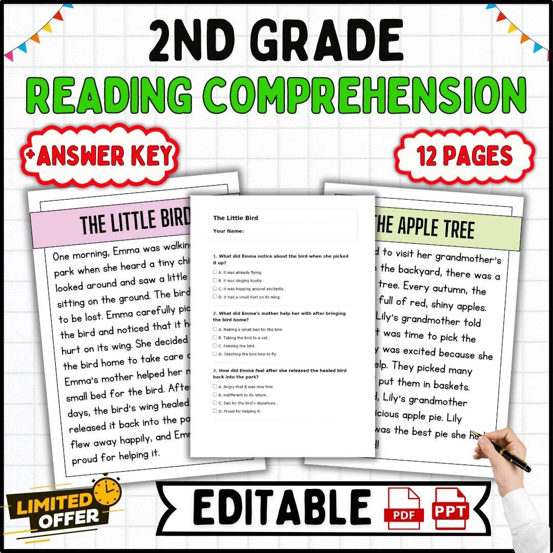 2nd Grade Reading Comprehension Passages With Multiple Choice Questions Test Made By Teachers