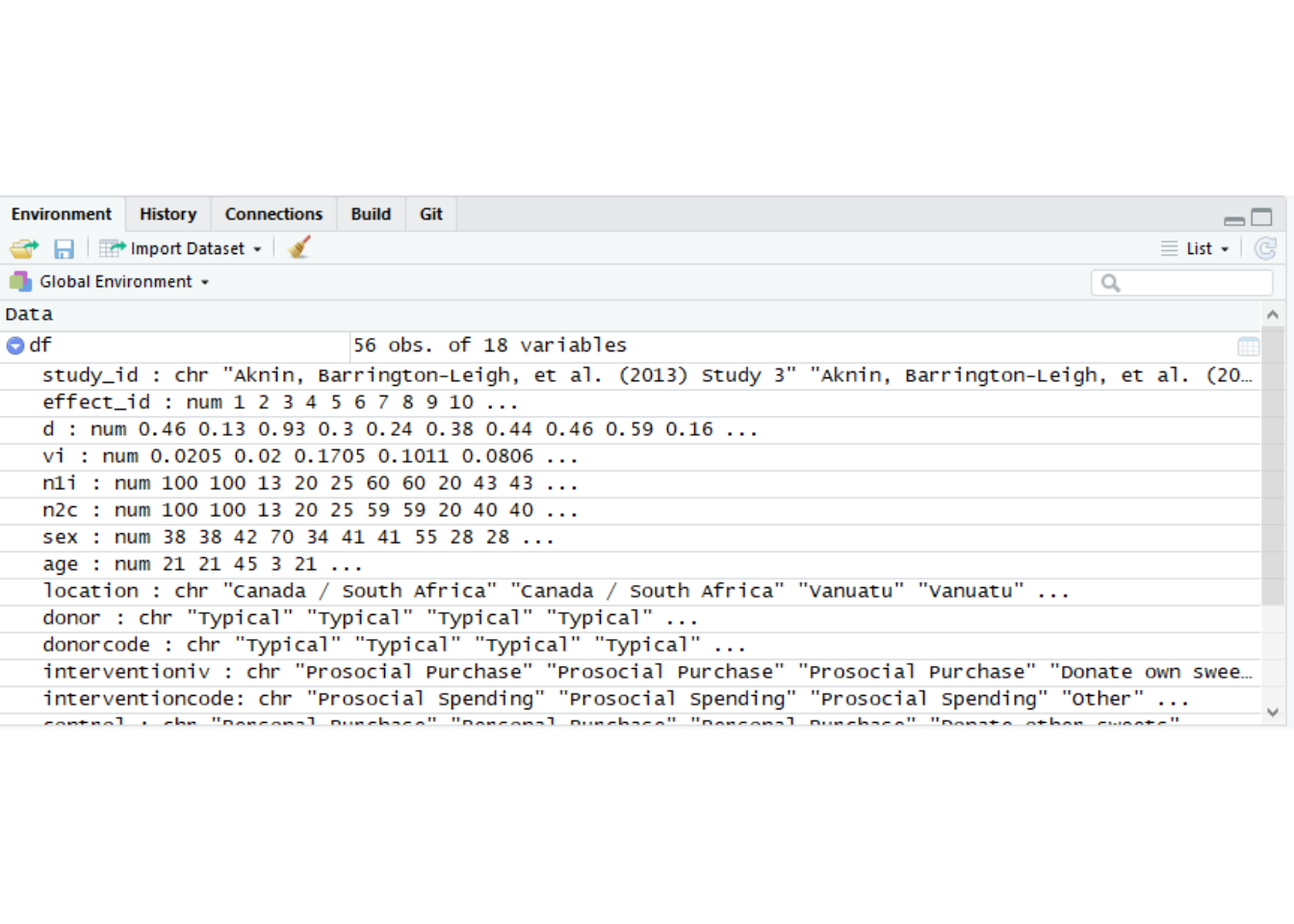 3 2 Importing Excel Files Doing Meta Analysis In R And Exploring Heterogeneity Using Metaforest
