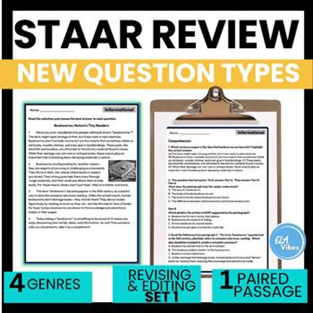 3rd 4th 5th Grade Reading STAAR Test Prep Practice Reading Passages Intervention Short And Extended Constructed Responses Etsy
