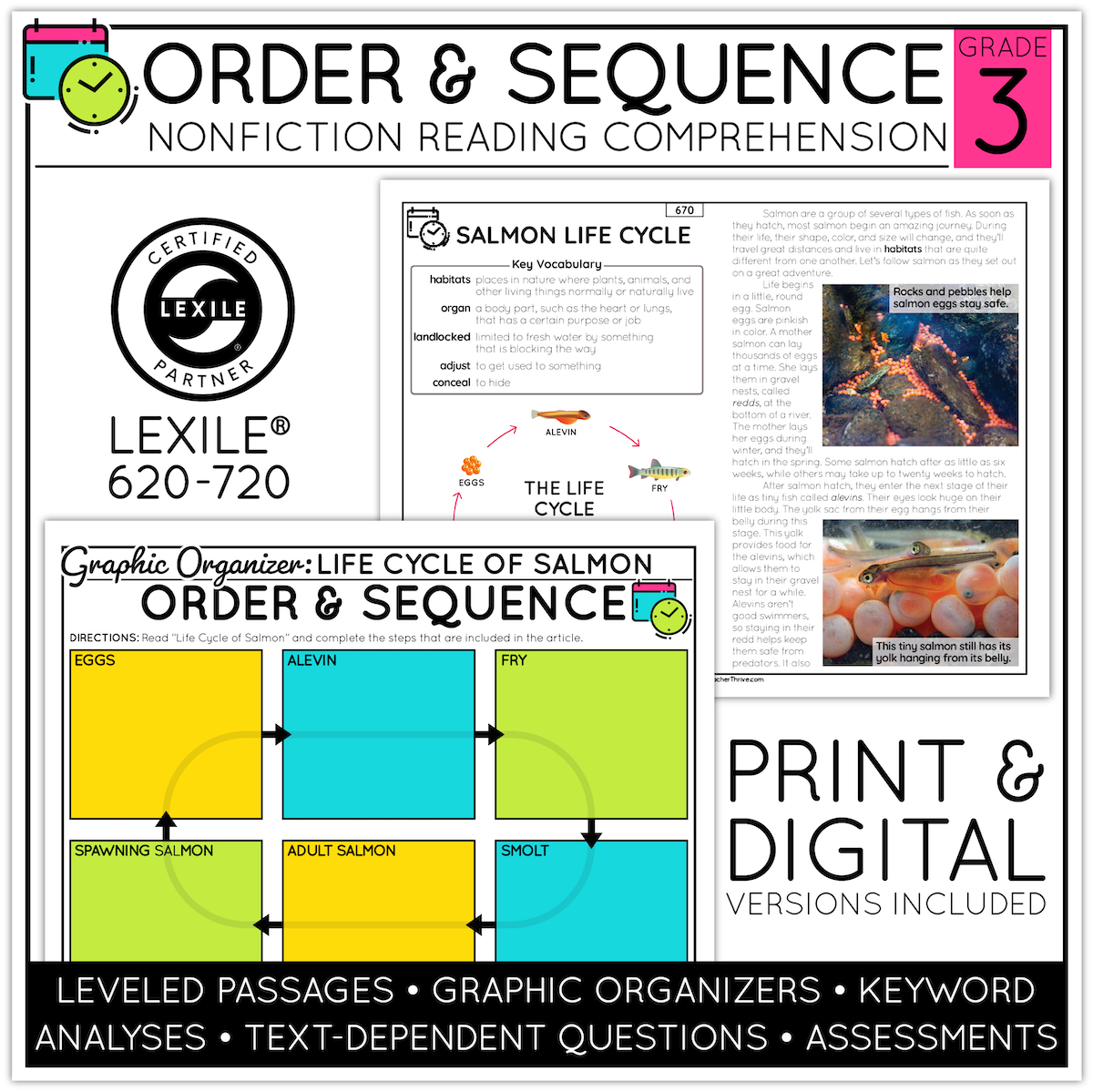 3rd Grade Order And Sequence Nonfiction Text Structure Reading Comprehension Teacher Thrive