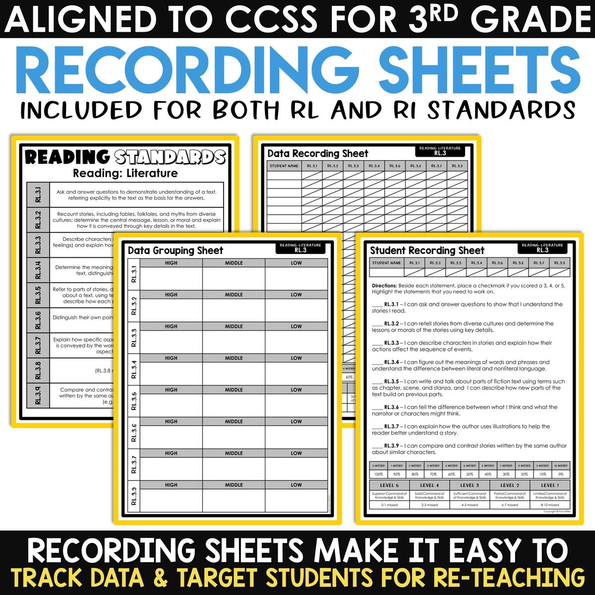 3rd Grade Reading Comprehension Passages Questions Review Assessments Homework A Love Of Teaching Kim Miller