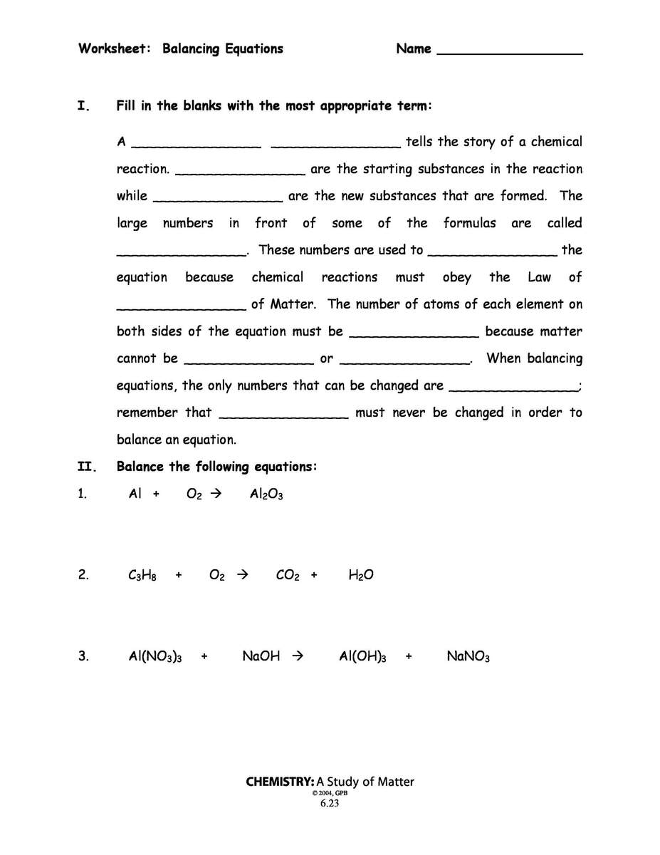 Reading Chemical Formulas Worksheet Key