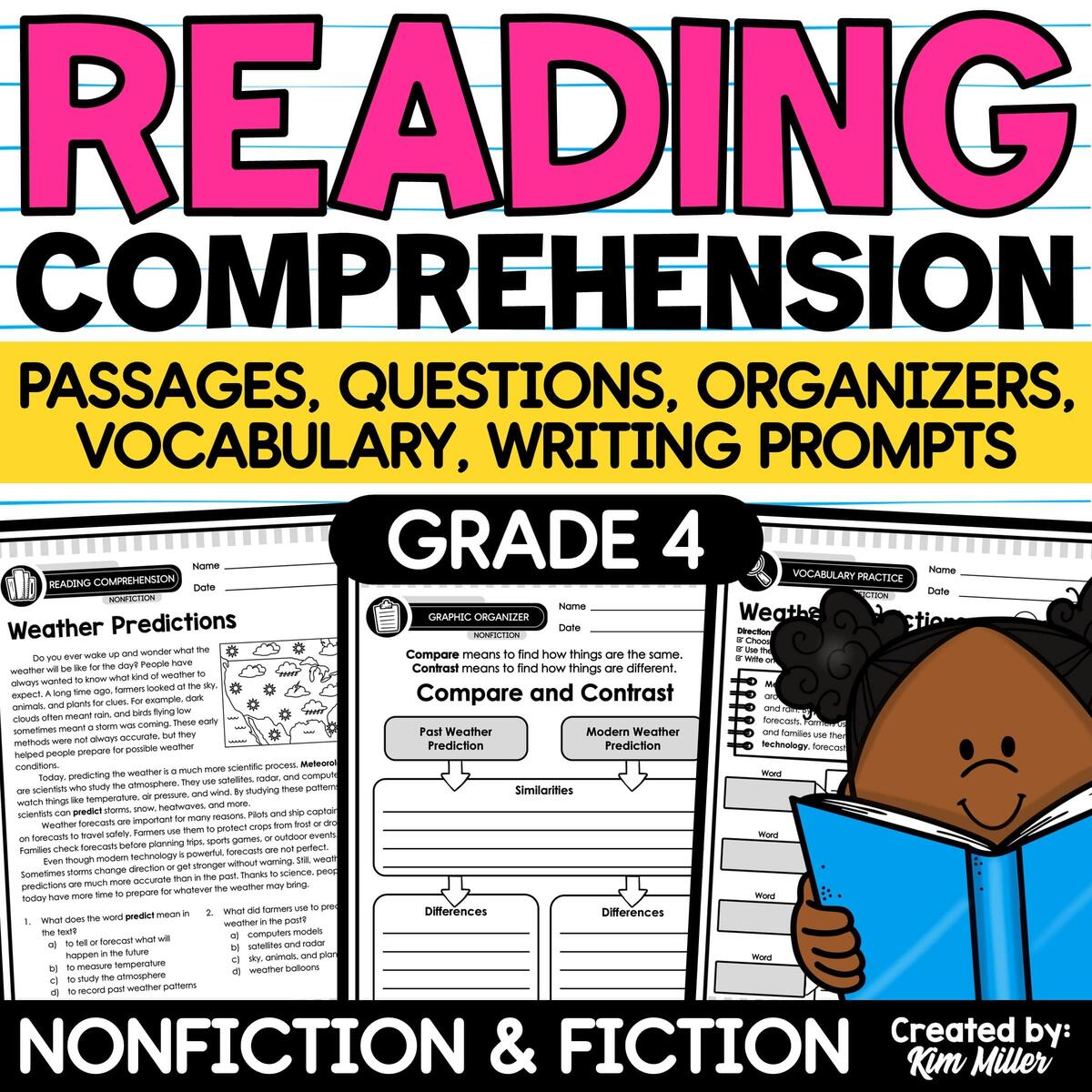 4th Grade Reading Comprehension Passages Questions Reading Graphic Organizers A Love Of Teaching Kim Miller Nonfiction Text Features 4th Grade MagiCore