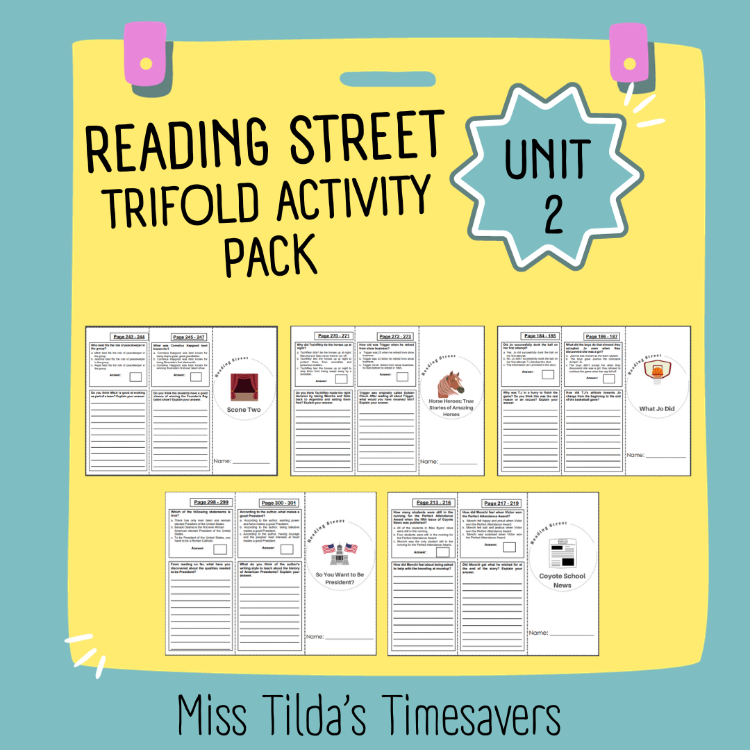 4th Grade Reading Street Activity Pack Unit 2 Made By Teachers