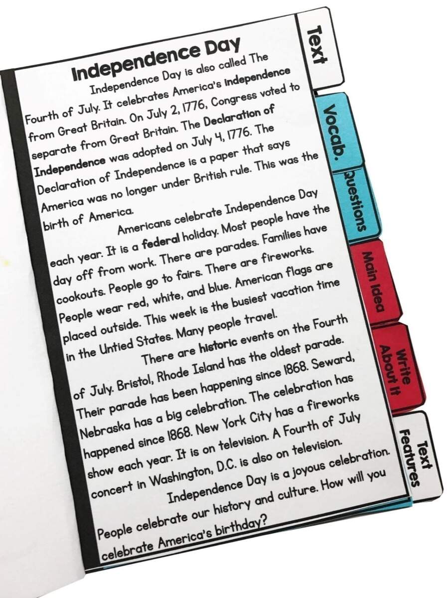 4th Of July Comprehension Flip Book Activities 2nd 3rd Grade MagiCore 4th Of July Comprehension Flip Book Activities 2nd 3rd Grade MagiCore