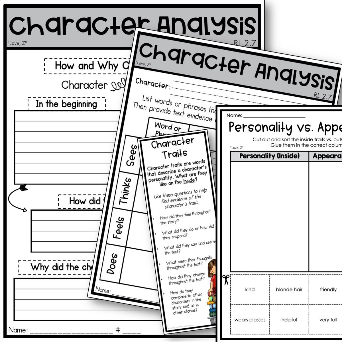5 Resources For Teaching Character Traits Having Fun First Character Traits Reading Passages Literacy Stations Worksheets Library