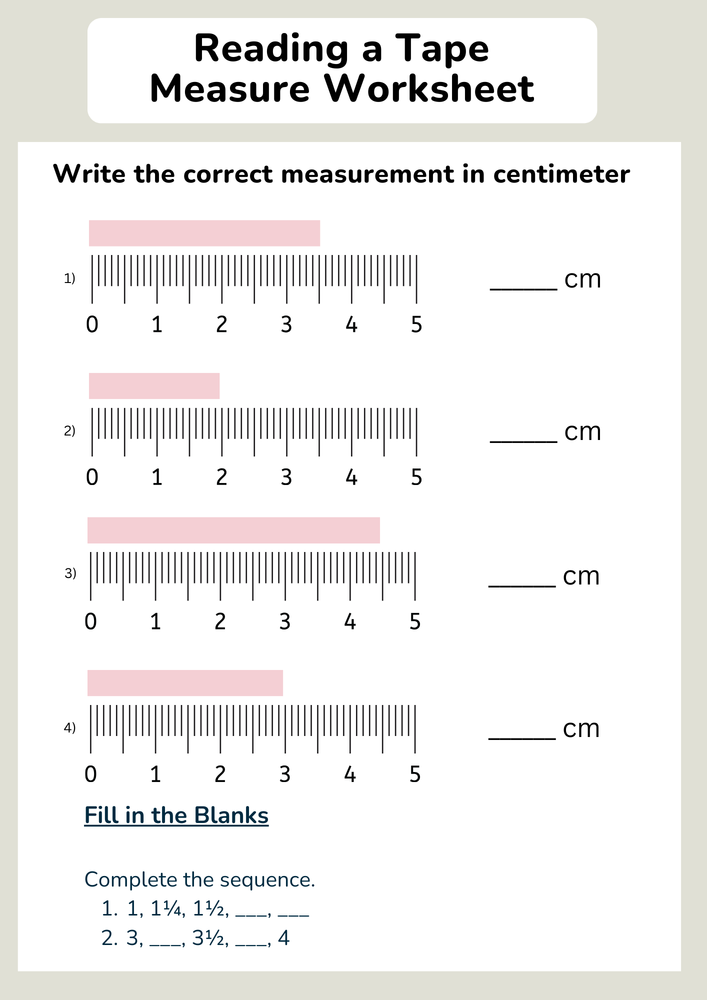 50 Free Reading A Tape Measure Worksheet To Download In PDF Title Page Sep Sitename 50 Free Reading A Tape Measure Worksheet To Download In PDF Title Page Sep Sitename