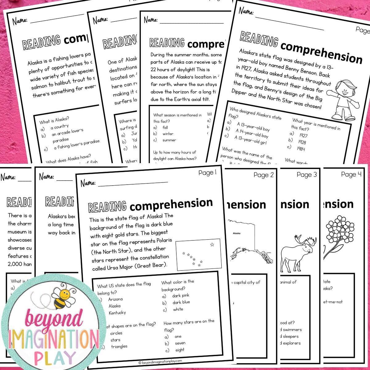 50 States Project Alaska Facts Activities Worksheets Reading Comprehension Etsy 50 States Project Alaska Facts Activities Worksheets Reading Comprehension Etsy
