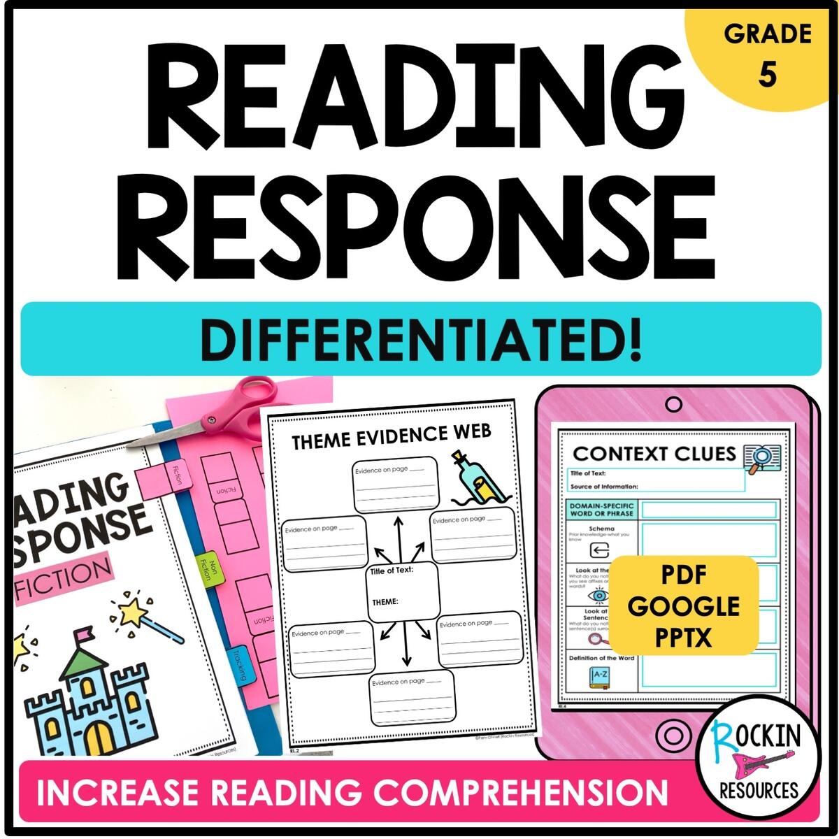 5TH GRADE READING RESPONSE JOURNAL READING RESPONSE WORKSHEETS Rockin Resources 5TH GRADE READING RESPONSE JOURNAL READING RESPONSE WORKSHEETS Rockin Resources