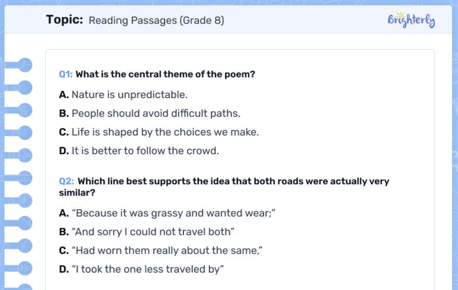 8th Grade Reading Passages Worksheets Free Printable