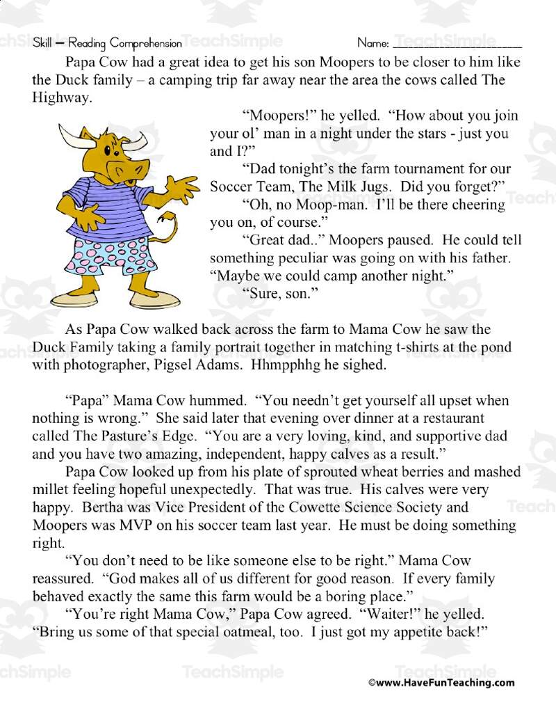 A Family Recipe Reading Comprehension Worksheet By Teach Simple A Family Recipe Reading Comprehension Worksheet By Teach Simple