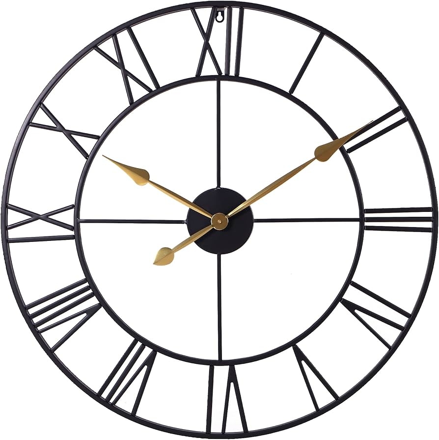 Amazon INFINITY TIME 30 Inch Wall Clocks For Living Room Decor Oversized Modern Black Metal Roman Numeral Wall Clock Decorative Gold Hands Home Kitchen Amazon INFINITY TIME 30 Inch Wall Clocks For Living Room Decor Oversized Modern Black Metal Roman Numeral Wall Clock Decorative Gold Hands Home Kitchen