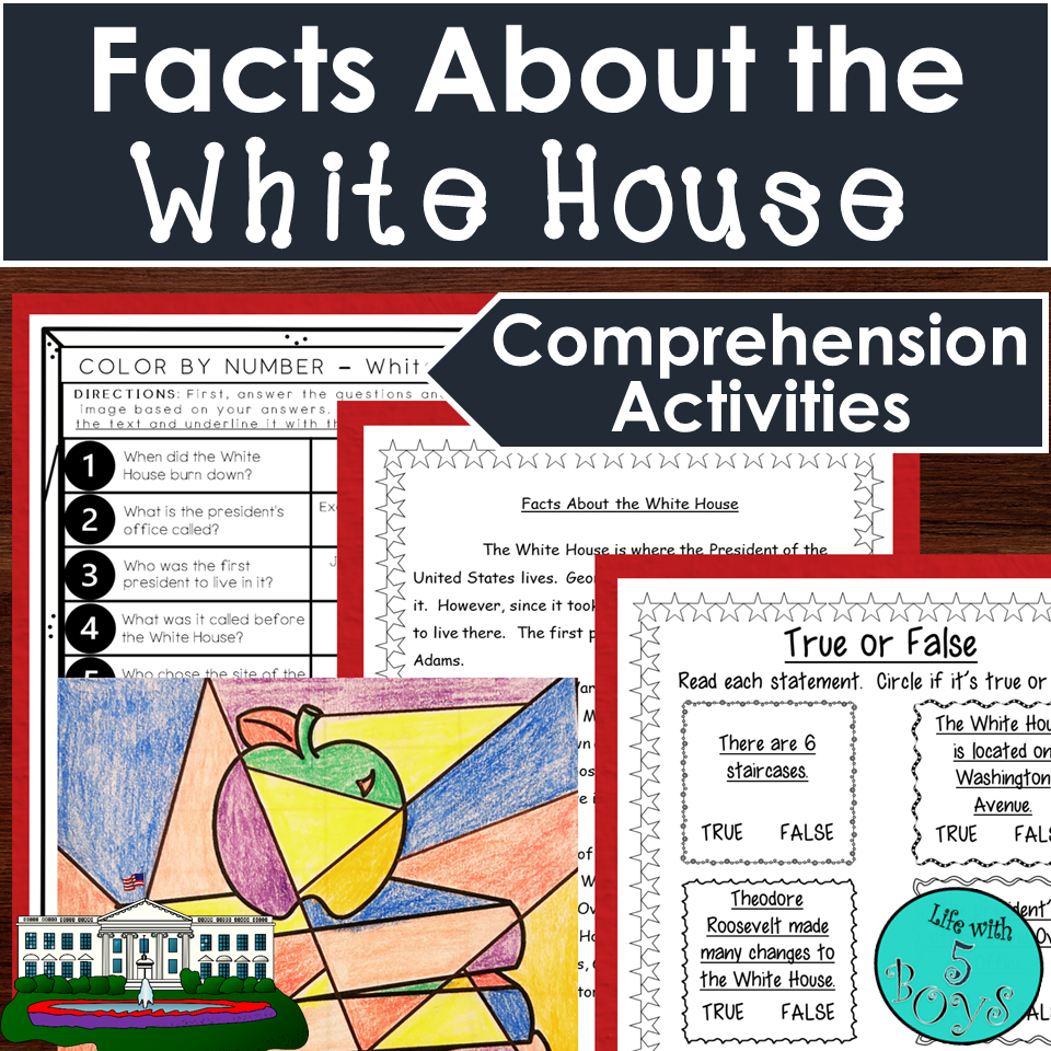 American Symbols Reading Comprehension Activities Facts About The White House Made By Teachers American Symbols Reading Comprehension Activities Facts About The White House Made By Teachers