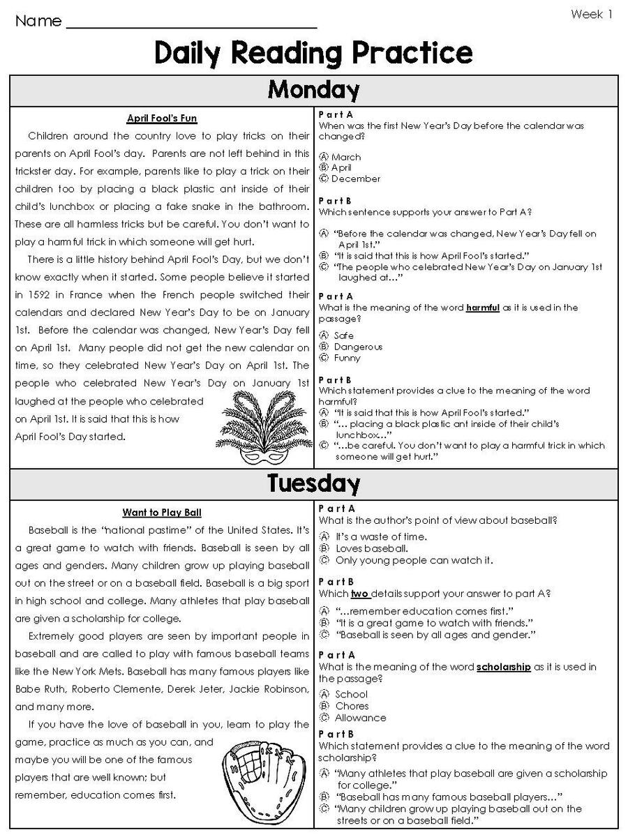 April 3rd Grade Florida F A S T Reading ELA Daily Practice TPT April 3rd Grade Florida F A S T Reading ELA Daily Practice TPT