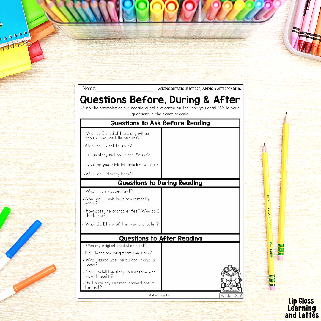 Asking And Answering Questions Lip Gloss Learning And Lattes Asking And Answering Questions
