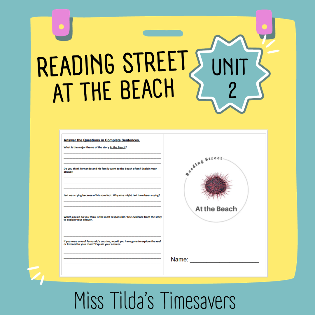 At The Beach 5th Grade Reading Street Made By Teachers