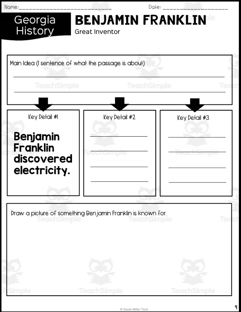 Reading Comprehension Benjamin Franklin Solutions Made By Teachers
