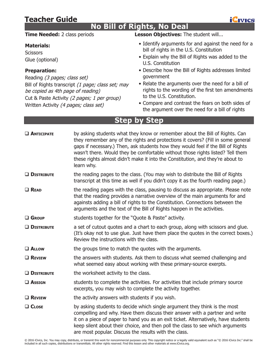 Bill Of Rights Arguments Activities For High School Bill Of Rights Arguments Activities For High School