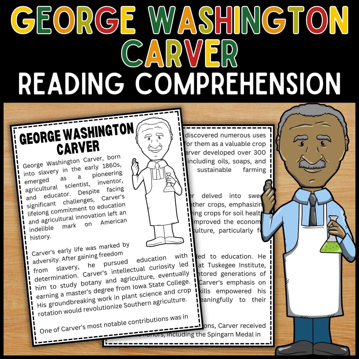 Black History Month George Washington Carver Reading Comprehension Passage BHM Made By Teachers Black History Month George Washington Carver Reading Comprehension Passage BHM Made By Teachers