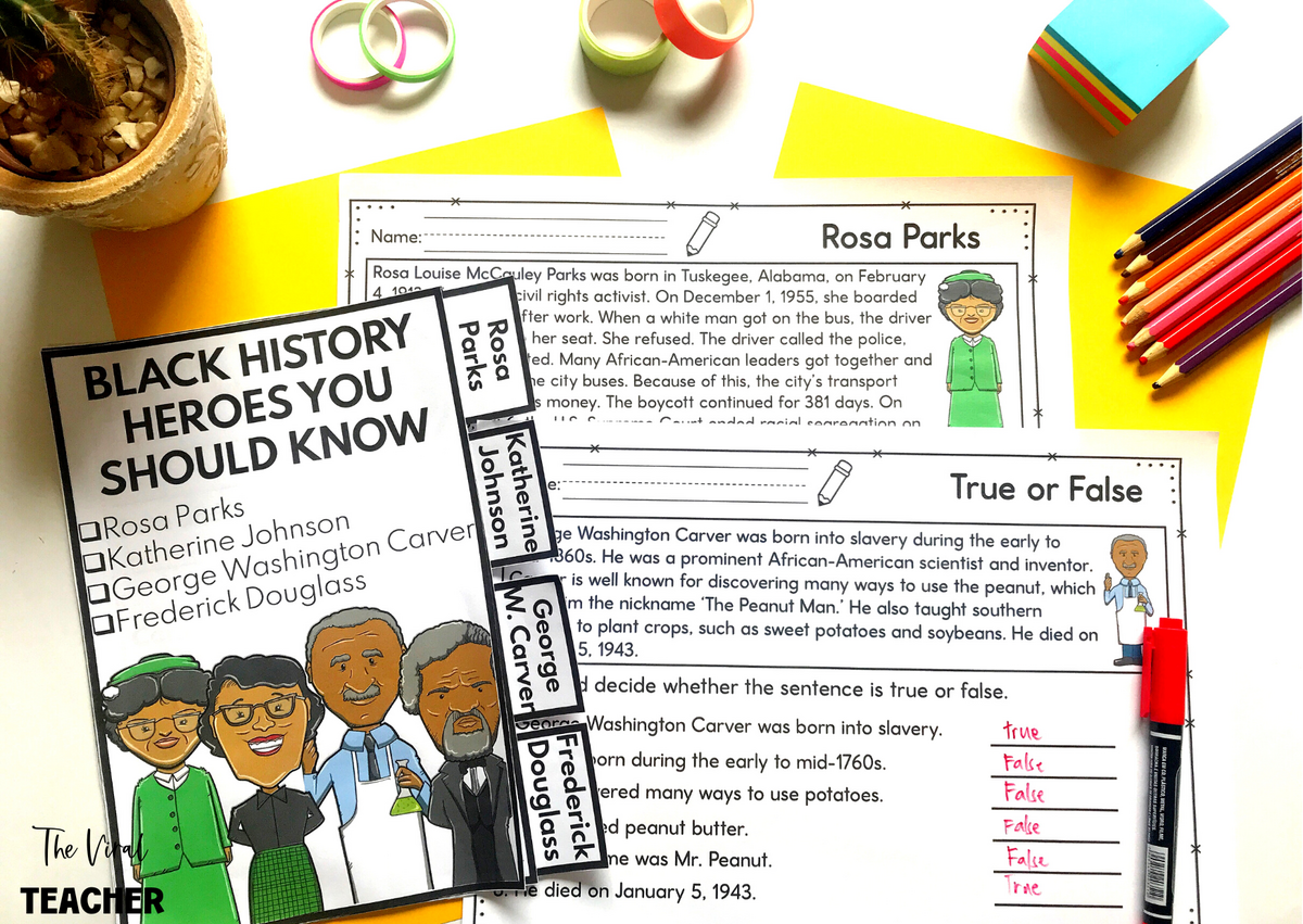 Black History Month Reading Comprehension Passages And ELA Activities For 1st To 2nd Grade Students The Viral Teacher Reading Comprehension For Black Women S History Month Ruby Bridges By Teach Simple
