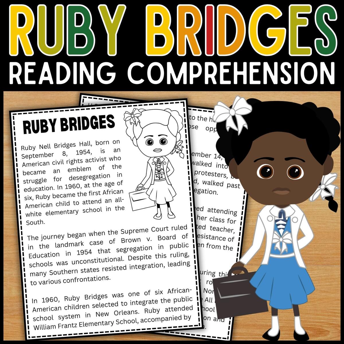 Black History Month Ruby Bridges Reading Comprehension Passage Questions BHM Made By Teachers Black History Month Ruby Bridges Reading Comprehension Passage Questions BHM Made By Teachers