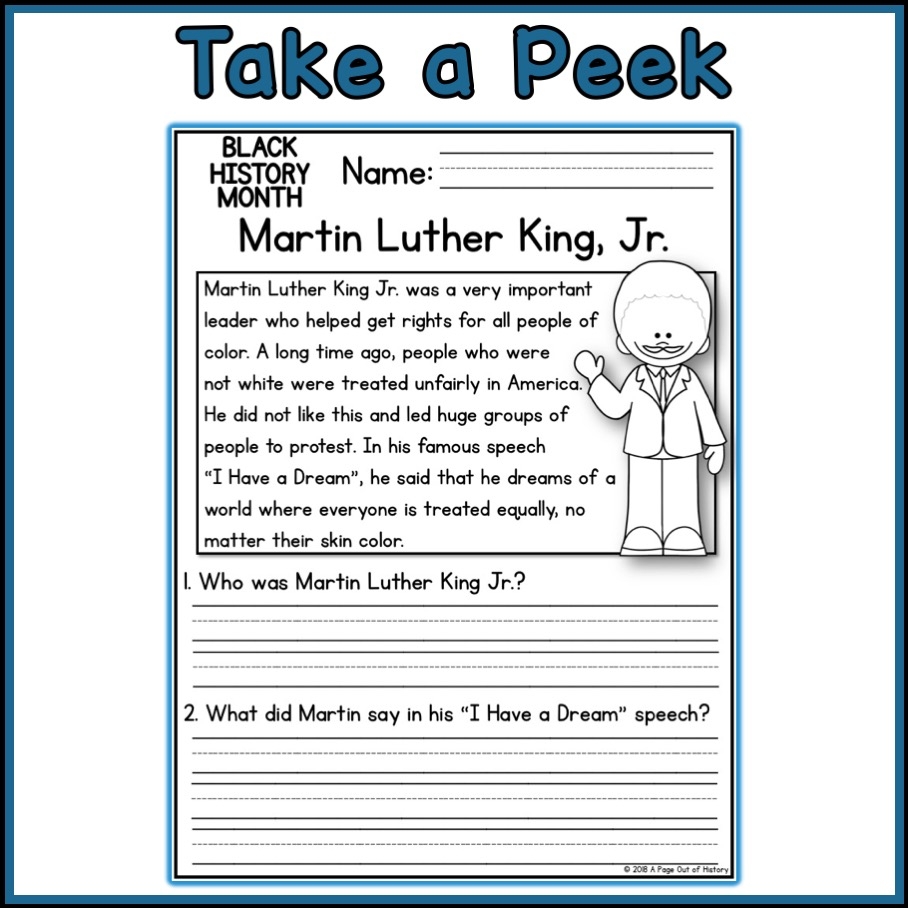 Black History Month Social Studies Reading Comprehension Passages Worksheets Library Black Historical Figures Reading Comprehension Passages Black History Month Made By Teachers