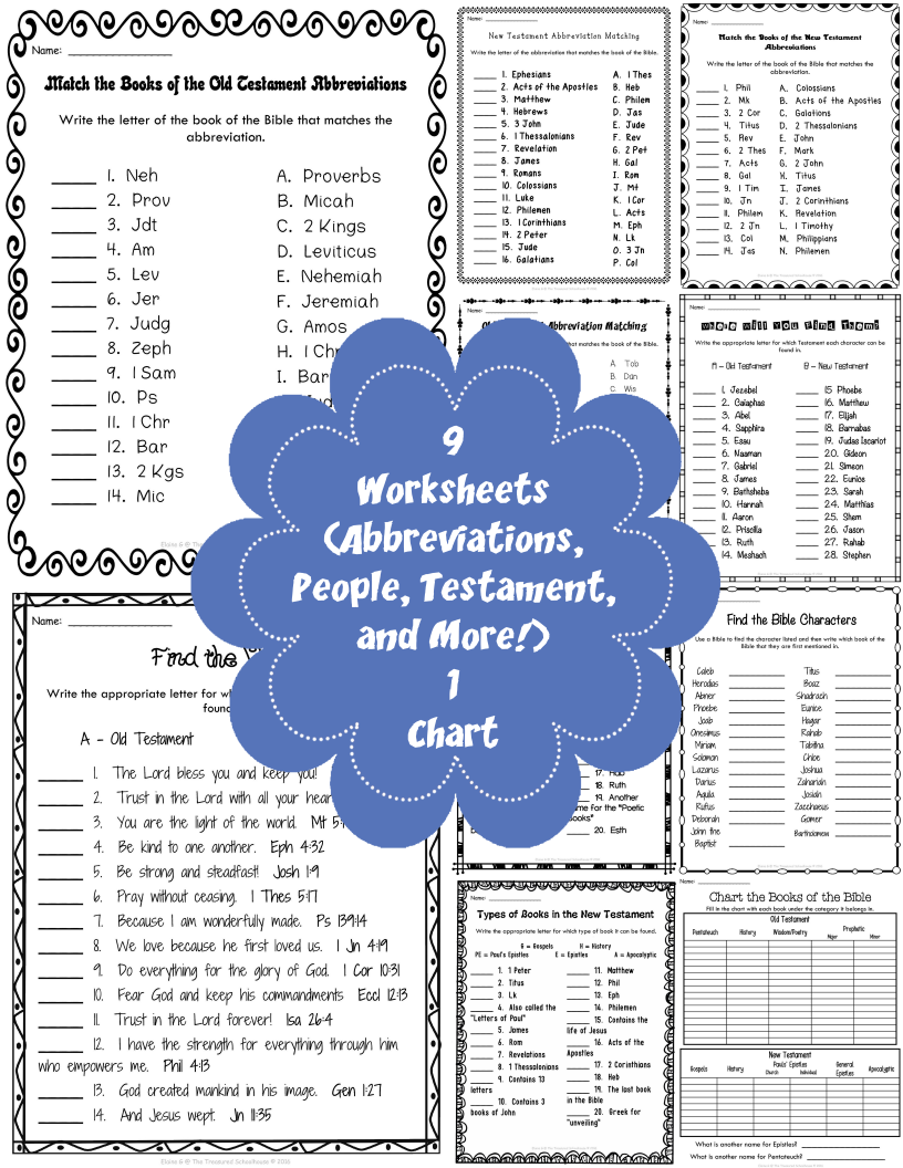 Books Of The Bible Activity Pack 2 Catholic Classful Books Of The Bible Activity Pack 2 Catholic Classful