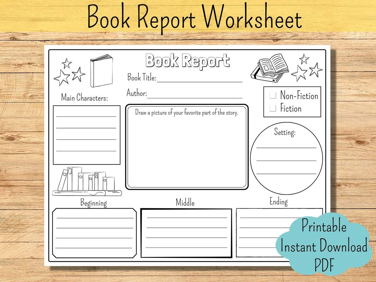 Buy Book Report For Kids Printable Book Report Worksheet Homeschool Book Report Template Story Elements Printable Worksheet Online In India Etsy