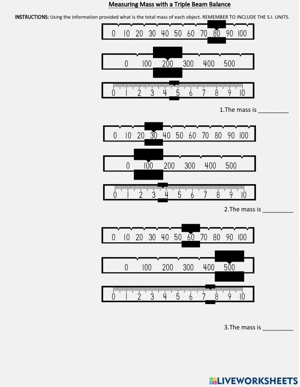Triple Beam Balance Practice Worksheet Best Of Reading A Triple Worksheets Library
