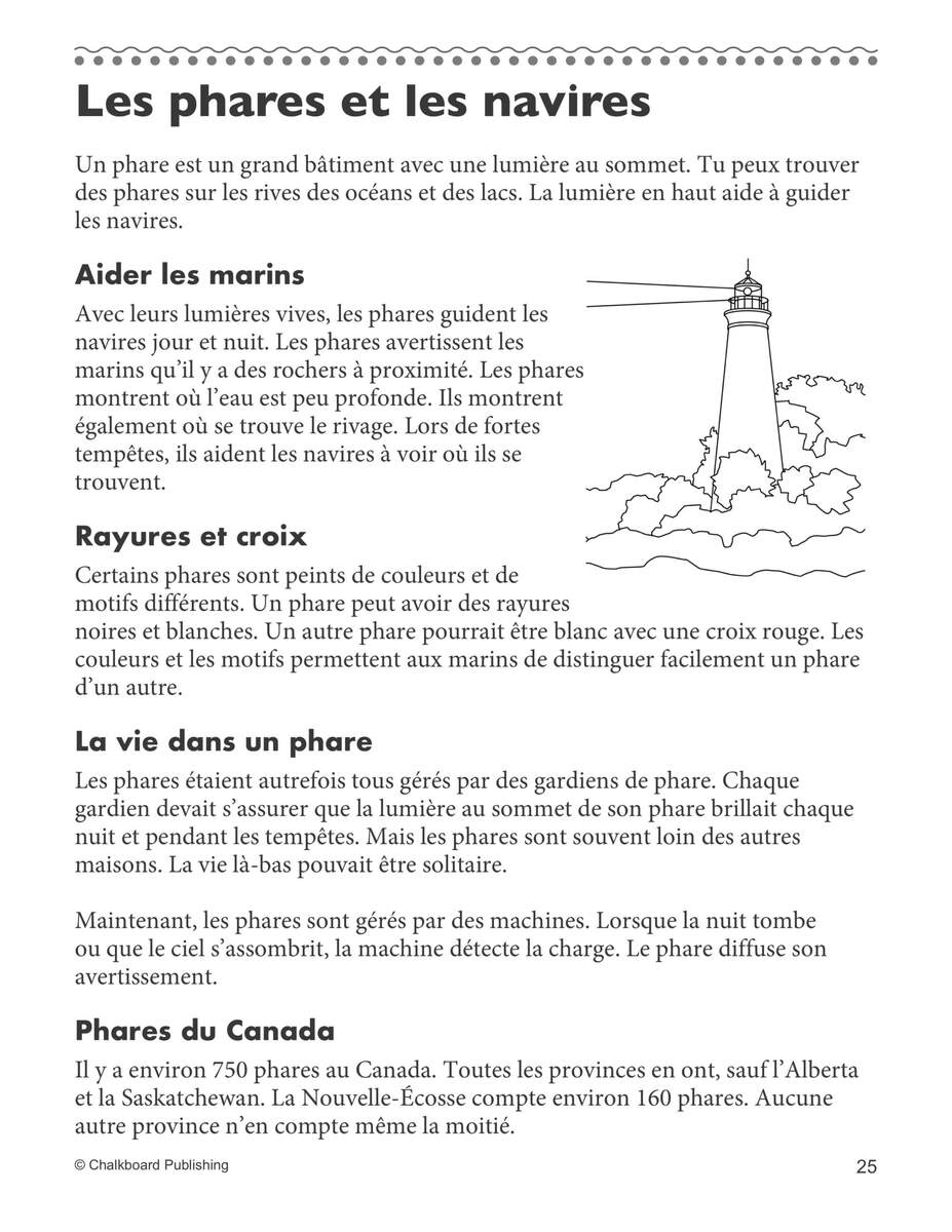 Canadian French Daily Reading Comprehension Grade 2 EBook Chalkboard Publishing