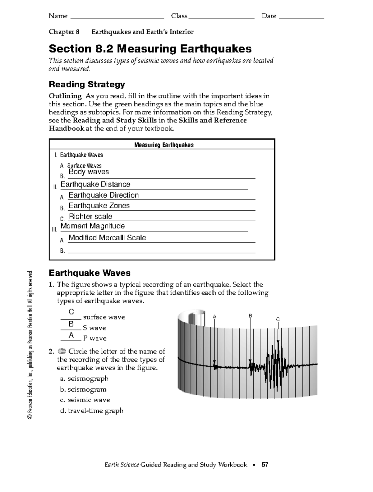 Ch 8 2 Guided Reading Earthquakes Measurement Waves Studocu Ch 8 2 Guided Reading Earthquakes Measurement Waves Studocu